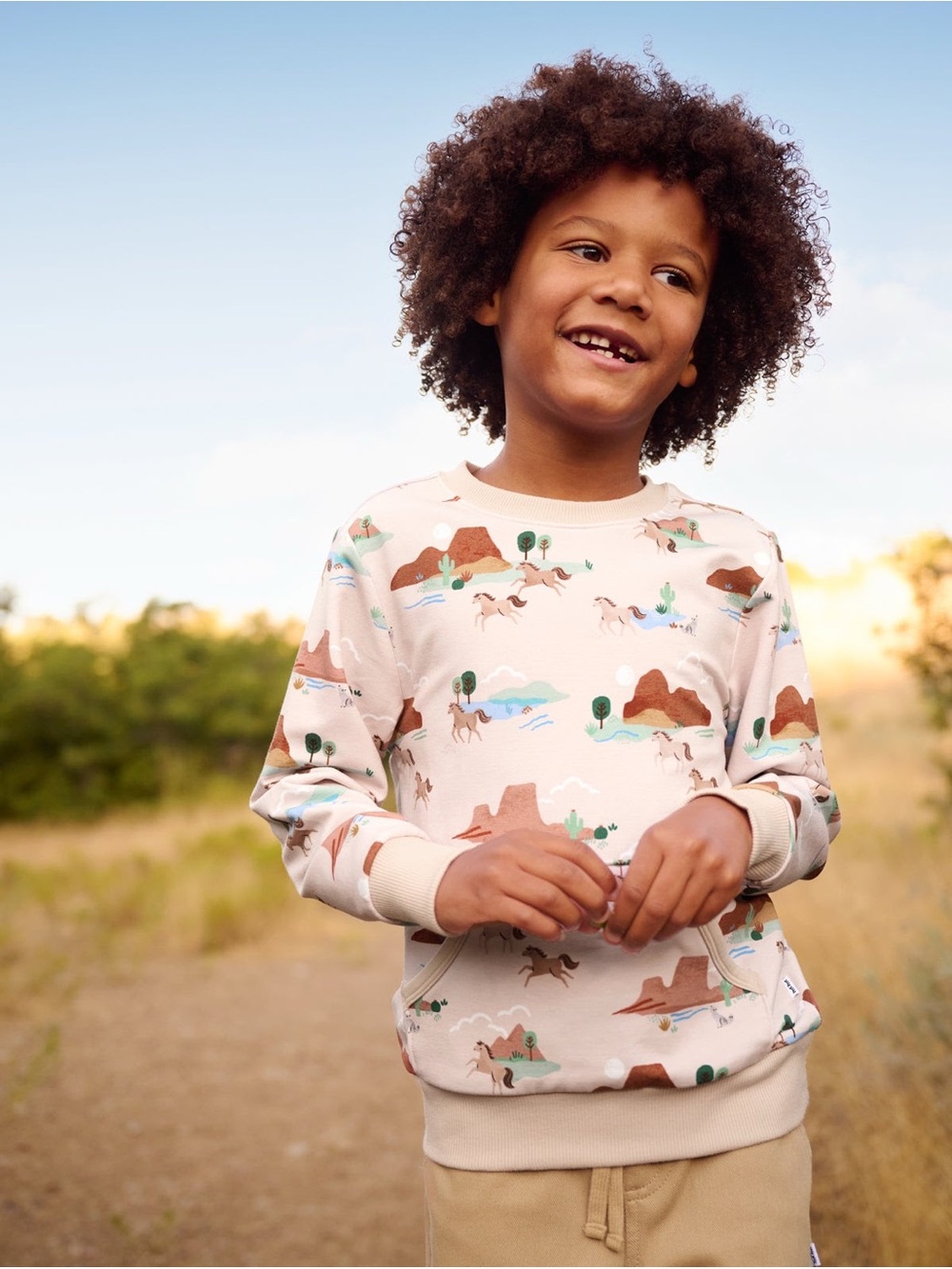 Little Sleepies Trail Blazers Pocket Crewneck, Size 2T